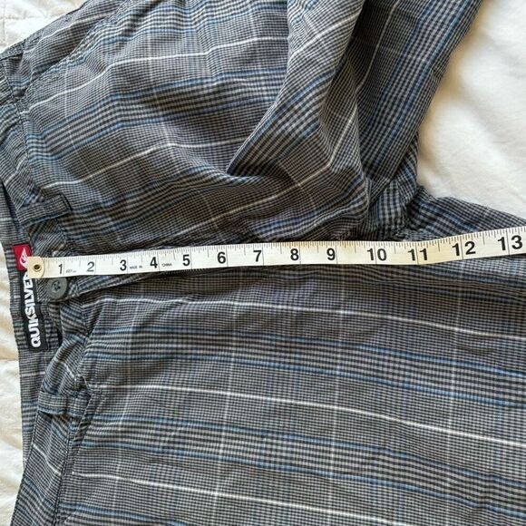 Quiksilver  board shorts plaid black blue size 30‎ men’s surf skate - Picture 9 of 10